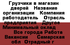 Грузчики в магазин дверей › Название организации ­ Компания-работодатель › Отрасль предприятия ­ Другое › Минимальный оклад ­ 17 000 - Все города Работа » Вакансии   . Самарская обл.,Отрадный г.